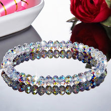 Load image into Gallery viewer, Luxury Exquisite Aurora Square Geometric Polygon Bead Crystals Bracelet Women Females Tennis Bracelet Charm Jewelry Accessory