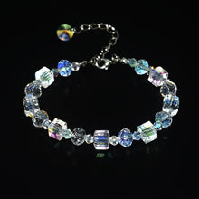 Load image into Gallery viewer, Luxury Exquisite Aurora Square Geometric Polygon Bead Crystals Bracelet Women Females Tennis Bracelet Charm Jewelry Accessory