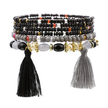 Load image into Gallery viewer, 3-4pcs/set Fashion Boho Bracelets &amp; Bangles Women Stone Beaded Bracelet Set With Colorful Gem Long Wrap Bracelet for Women