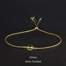 Load image into Gallery viewer, Handmade Moonstone Bracelet Thin Rope With Natural Crystal 925 Sterling Silver Beads Personalized Bracelets For Women