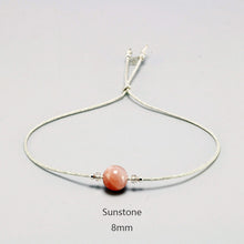 Load image into Gallery viewer, Handmade Moonstone Bracelet Thin Rope With Natural Crystal 925 Sterling Silver Beads Personalized Bracelets For Women