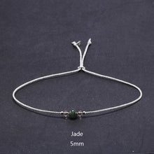 Load image into Gallery viewer, Handmade Moonstone Bracelet Thin Rope With Natural Crystal 925 Sterling Silver Beads Personalized Bracelets For Women