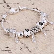 Load image into Gallery viewer, ZOSHI Pink Crystal Charm Silver Bracelets &amp; Bangles for Women With Aliexpress Murano Beads Silver Bracelet Femme Jewelry