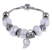 Load image into Gallery viewer, ZOSHI Pink Crystal Charm Silver Bracelets &amp; Bangles for Women With Aliexpress Murano Beads Silver Bracelet Femme Jewelry