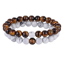 Load image into Gallery viewer, Hot 2pcs/set 7 Style Couples Distance Bracelet Natural Stone Yoga Beaded Bracelet for Men Women Friend Gift Charm Strand Jewelry