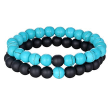Load image into Gallery viewer, Hot 2pcs/set 7 Style Couples Distance Bracelet Natural Stone Yoga Beaded Bracelet for Men Women Friend Gift Charm Strand Jewelry
